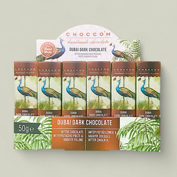 DUBAİ ÇİKOLATASI BİTTER 50 GR 24'LÜ